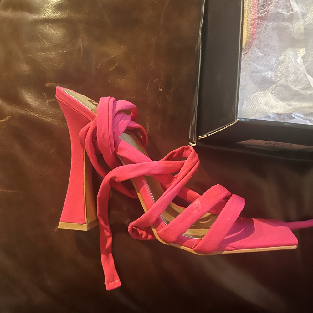 EGO Vibrant Pink Wrap Heels